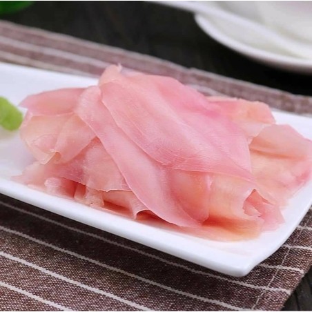 Japanese pickled ginger slices, pink