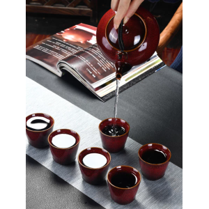 Premium red teapot set imported from Beijing