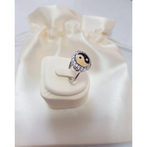 Yin Yang ring with white zircon LimitedEdition