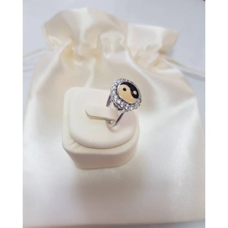 Yin Yang ring with white zircon LimitedEdition