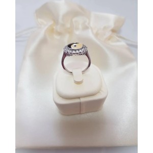 Yin Yang ring with white zircon LimitedEdition