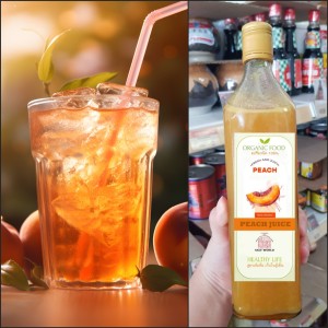 100% organic peach juice