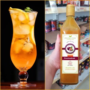 100% organic passion fruit juice