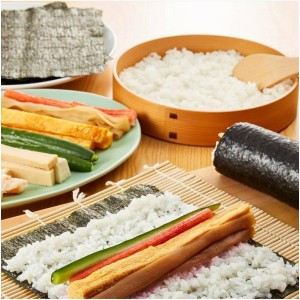 Japanese seaweed wrapped in rice makes delicious California sushi.