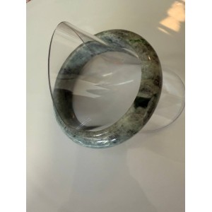 Purple jade bracelet with green jade