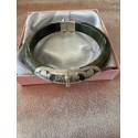 Premium jade bracelet, imported from Beijing, specially made to order with an open design, with real silver inserts.