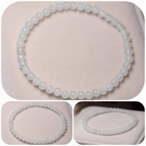 Premium white-green jade bracelet, imported from Beijing