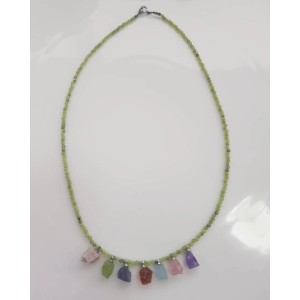 Canadian jade necklace with 7 chakras