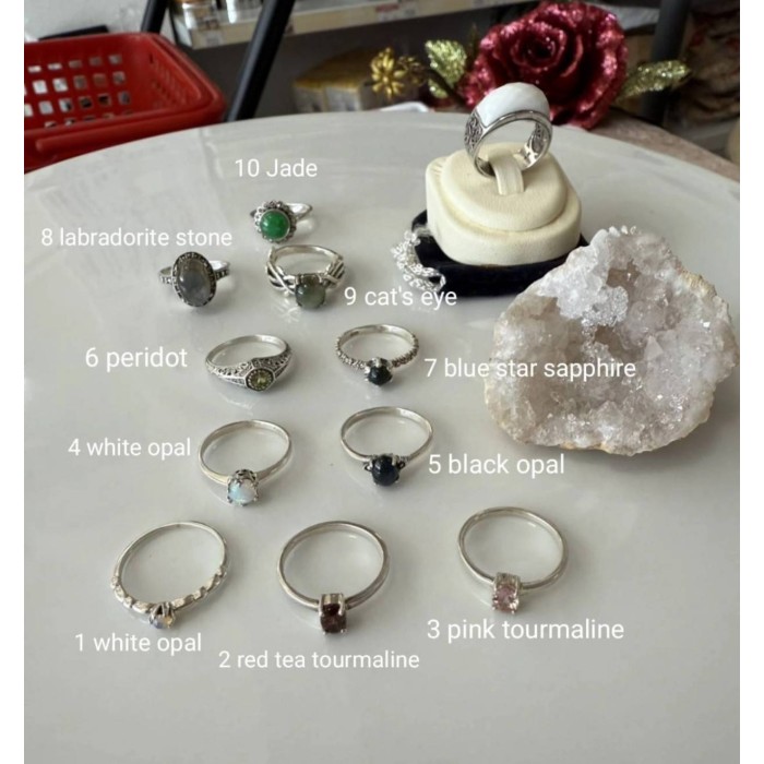 แหวนจี้หินธรรมชาติตัวเรือนเงินแท้925 ใหม่ล่าสุด สวยมากๆๆ #นำเข้าจากปักกิ่ง     #pink tourmaline ทัวร์มาลีน ไว้กับตัวจะนำพาความโช