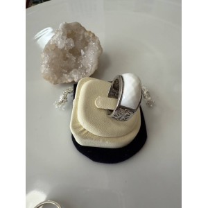 Premium white agate ring #imported from Beijing Limited Edition, only one ring available