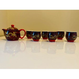 Premium golden dragon pattern teapot set Imported from Beijing