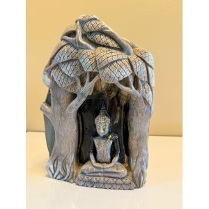 Decorative stone carved in the posture of meditation Imported from Beijing