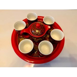 Premium golden dragon pattern teapot fullset Imported from Beijing