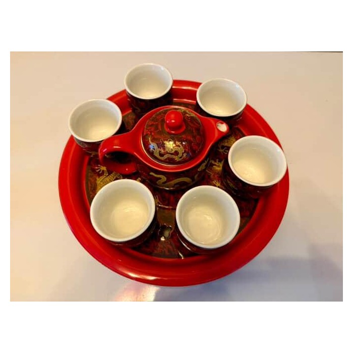Premium golden dragon pattern teapot fullset Imported from Beijing