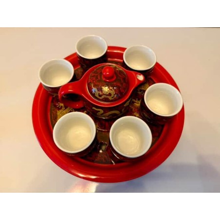 Premium golden dragon pattern teapot fullset Imported from Beijing