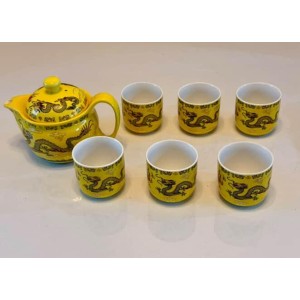 Premium golden dragon pattern teapot set Imported from Beijing