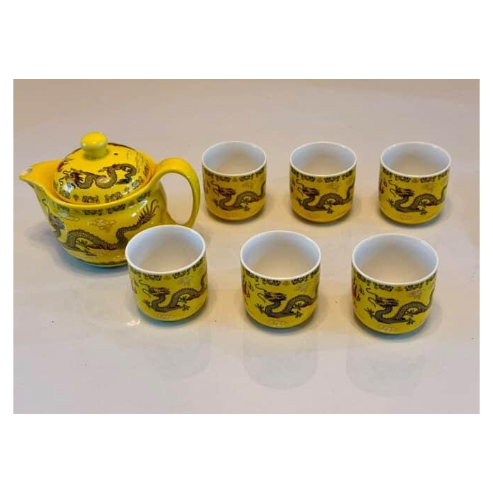 Premium golden dragon pattern teapot set Imported from Beijing