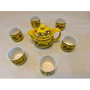 Premium golden dragon pattern teapot set Imported from Beijing