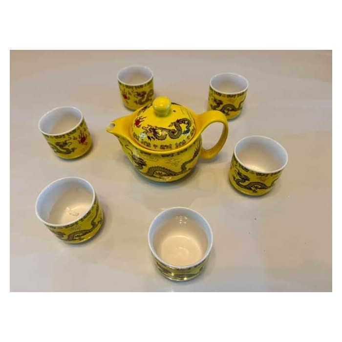 Premium golden dragon pattern teapot set Imported from Beijing